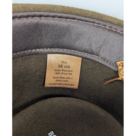 NEW Borges & Scott Doyle Teardrop Fedora Hat Brown 100% Wool Felt Size 56cm NWT - Picture 8 of 10